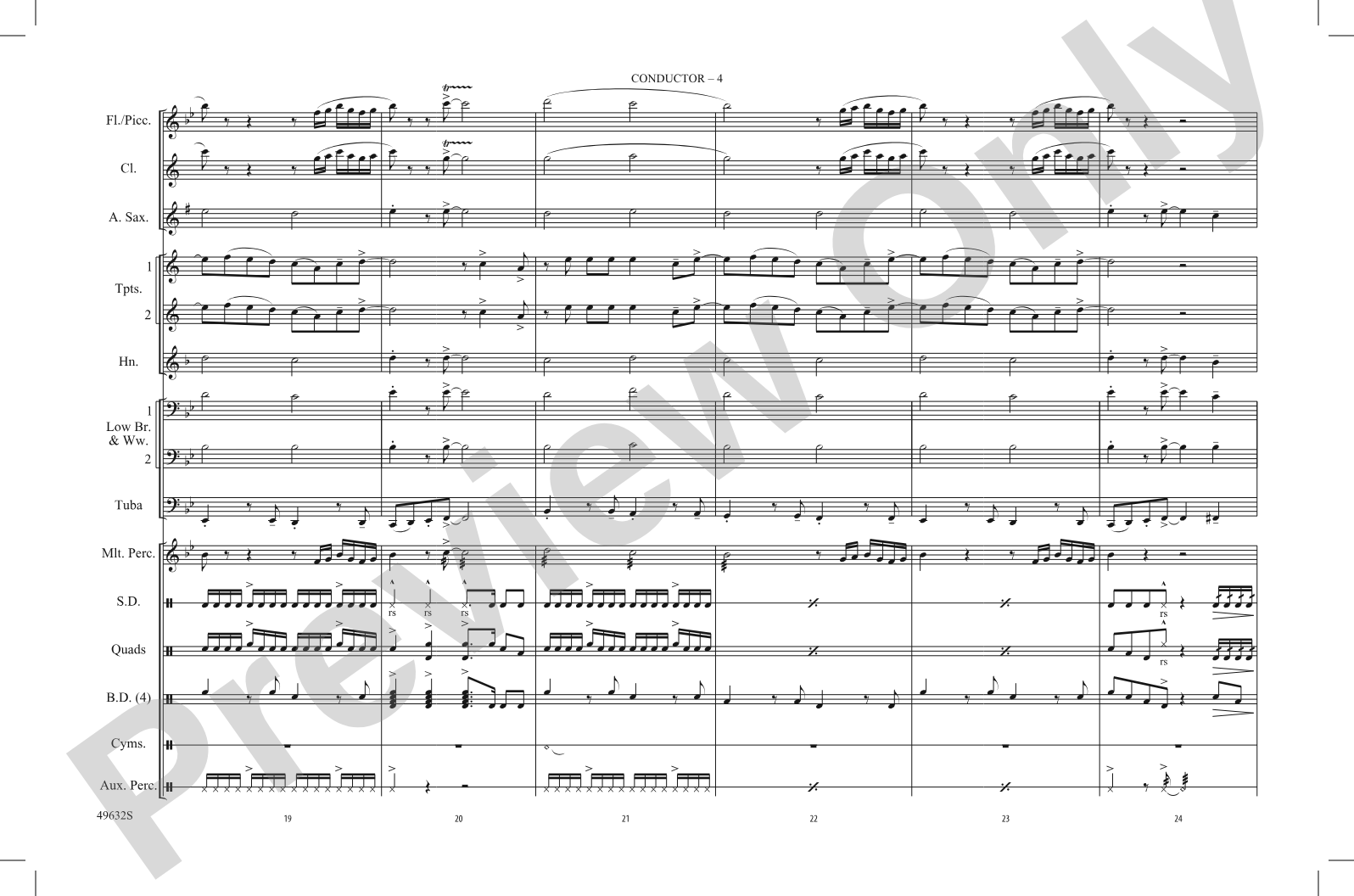 Permission to Dance: Marching Band Conductor Score & Parts