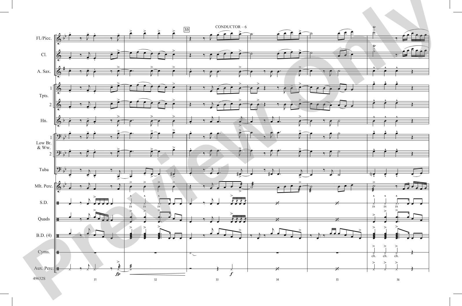 Permission to Dance: Marching Band Conductor Score & Parts