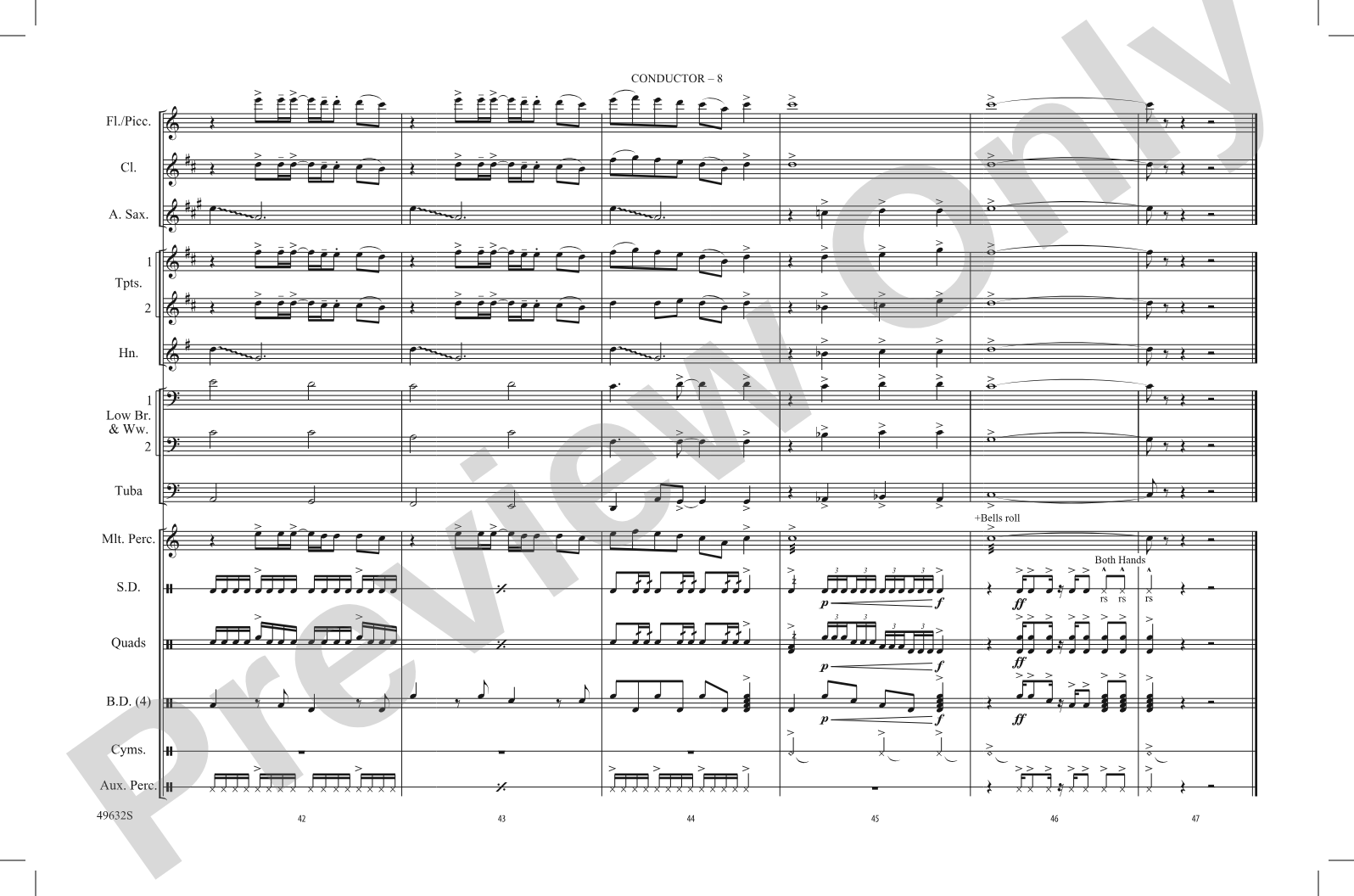Permission to Dance: Marching Band Conductor Score & Parts