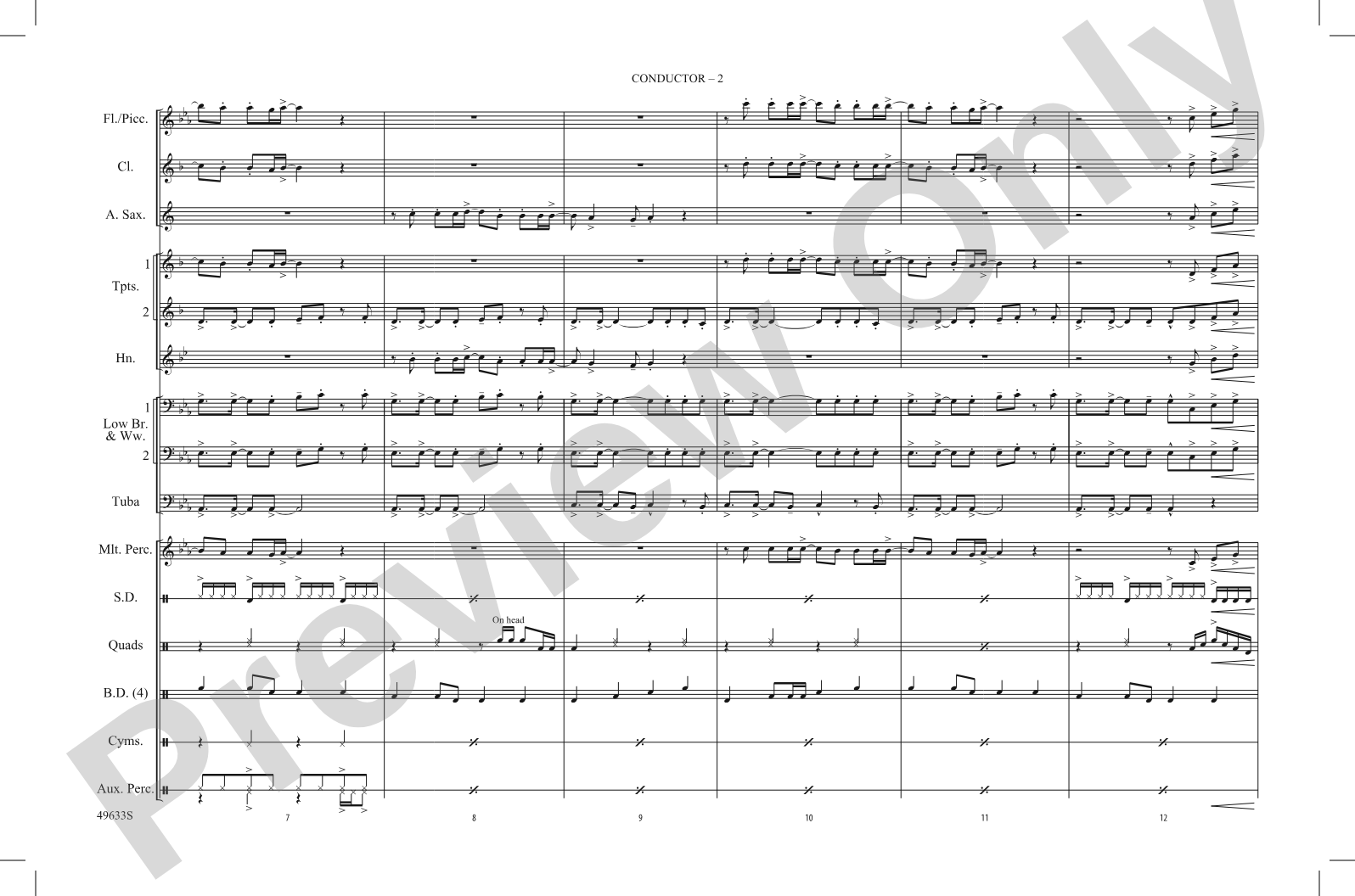 Take My Breath: Marching Band Conductor Score & Parts