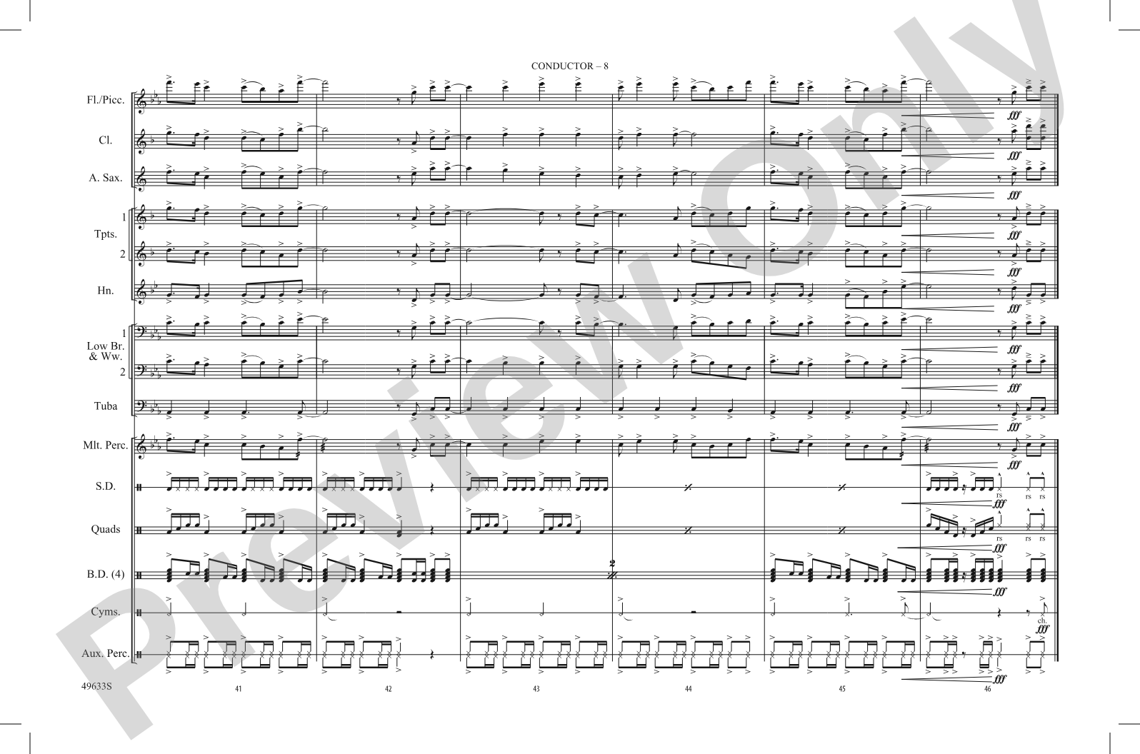 Take My Breath: Marching Band Conductor Score & Parts
