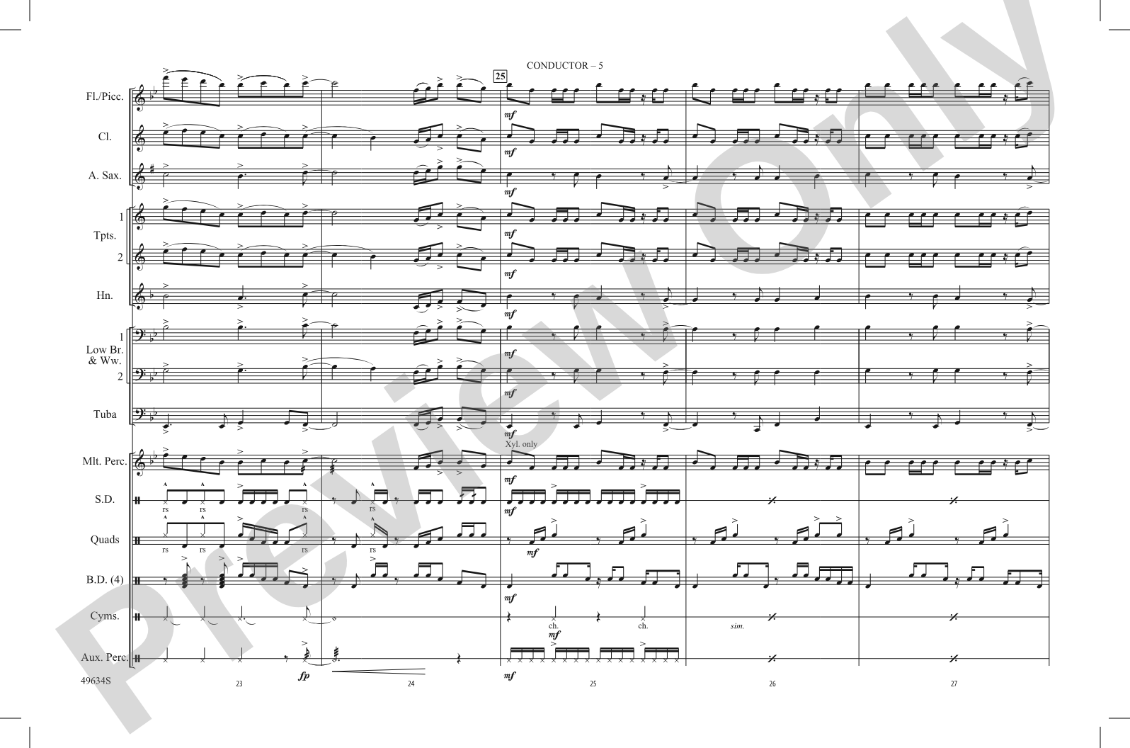 My Universe: Marching Band Conductor Score & Parts