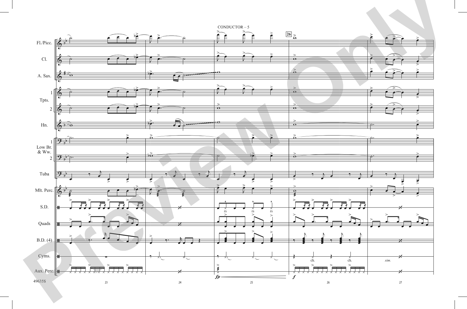 Creep: Marching Band Conductor Score & Parts