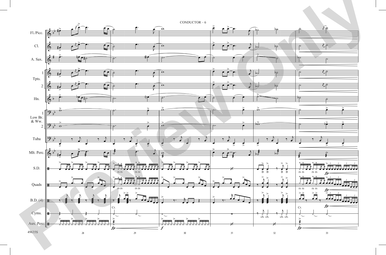 Creep: Marching Band Conductor Score & Parts