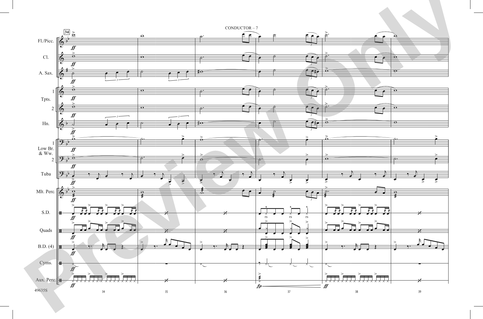Creep: Marching Band Conductor Score & Parts