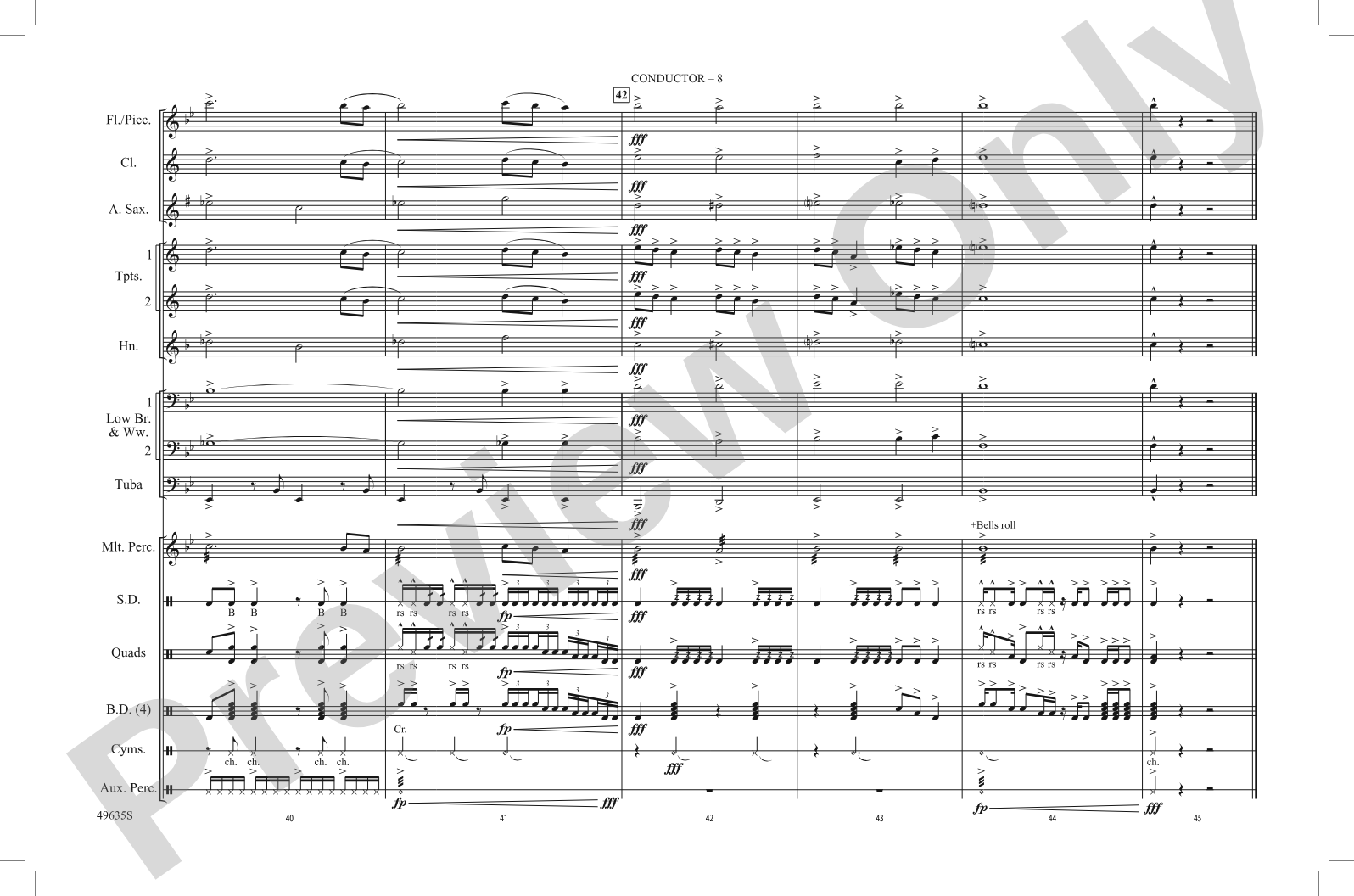 Creep: Marching Band Conductor Score & Parts