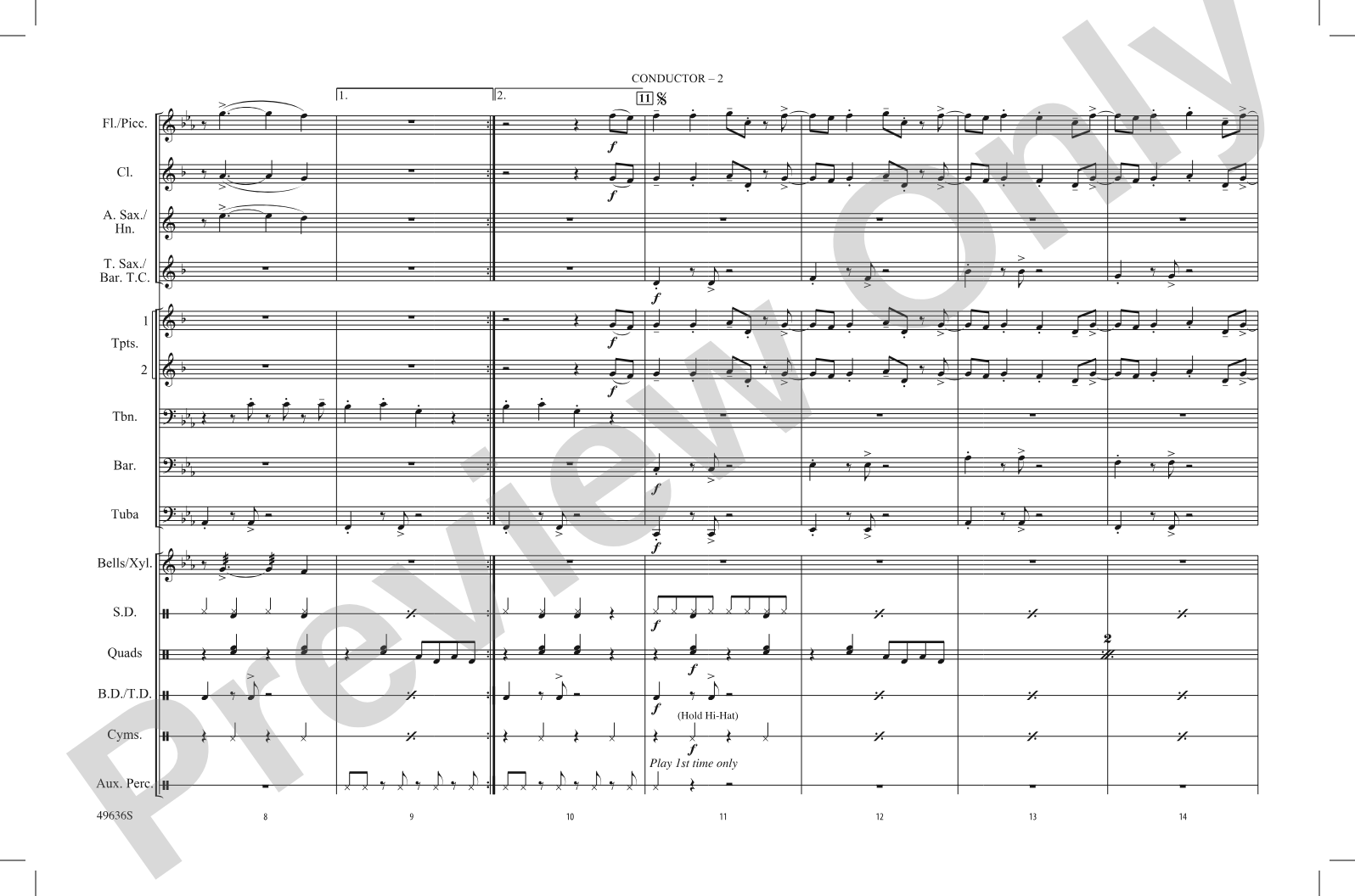 Mercy (From Space Jam: A New Legacy): Marching Band Conductor Score & Parts