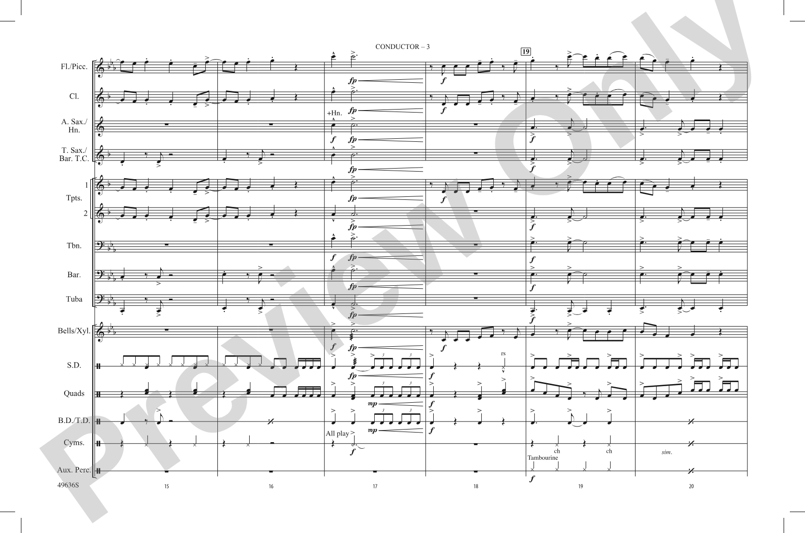Mercy (From Space Jam: A New Legacy): Marching Band Conductor Score & Parts