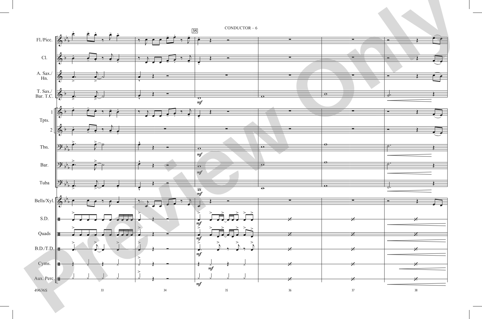 Mercy (From Space Jam: A New Legacy): Marching Band Conductor Score & Parts