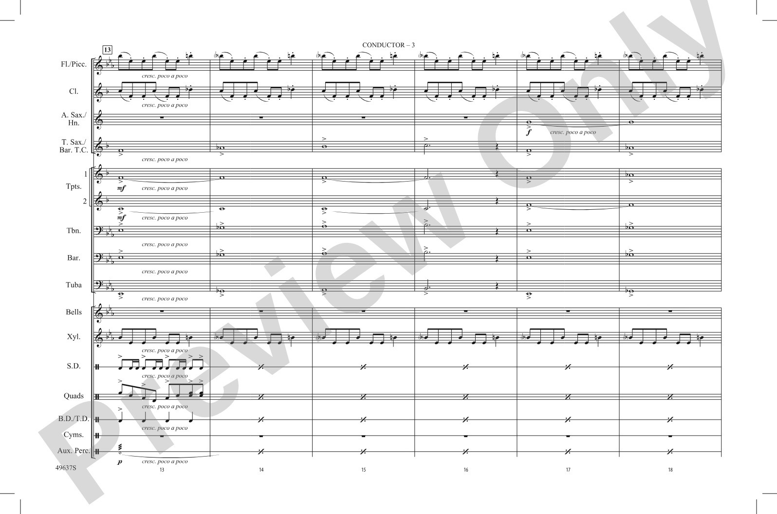 Halloween Theme: Marching Band Conductor Score & Parts