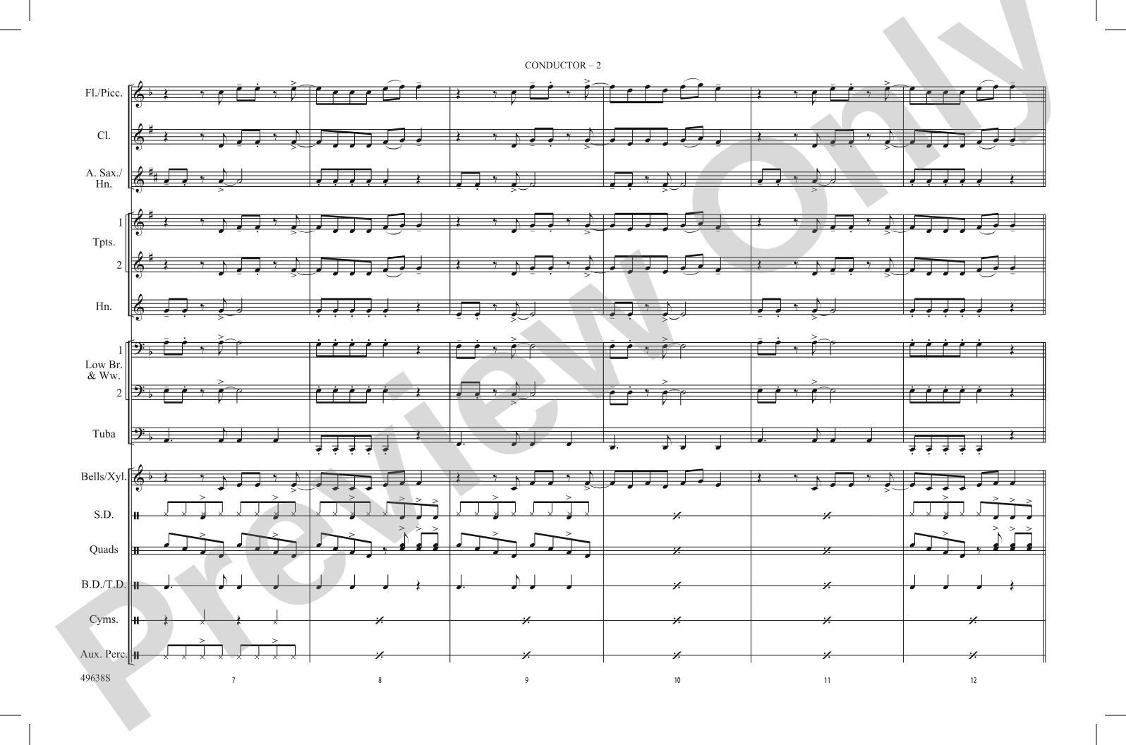 Save Your Tears: Marching Band Conductor Score & Parts