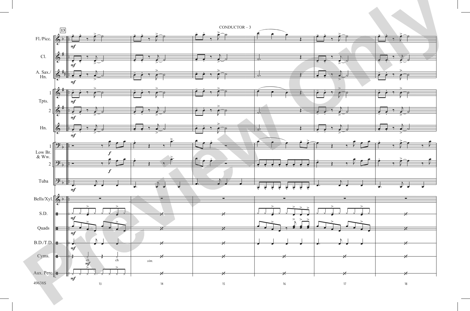 Save Your Tears: Marching Band Conductor Score & Parts