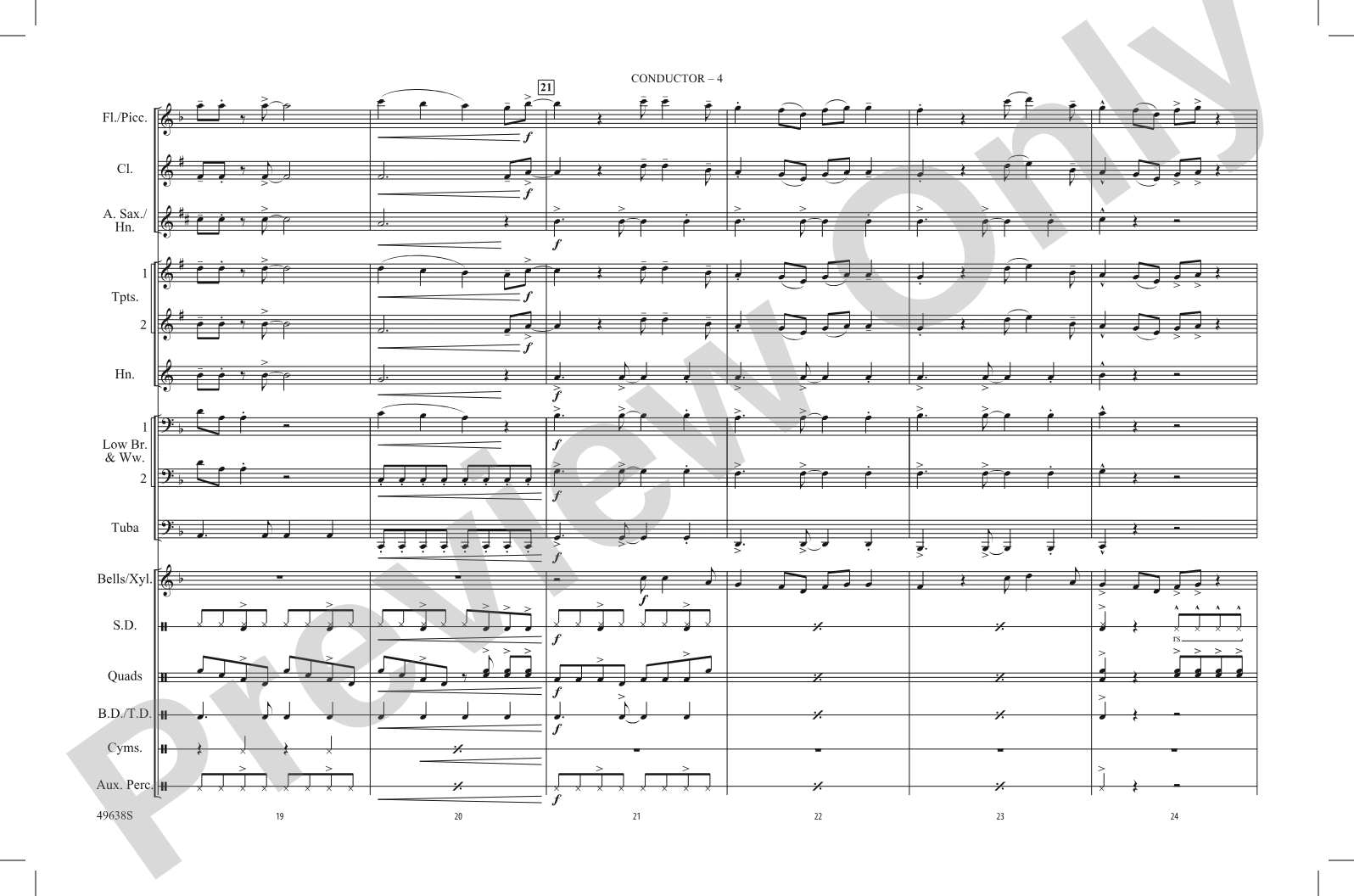 Save Your Tears: Marching Band Conductor Score & Parts