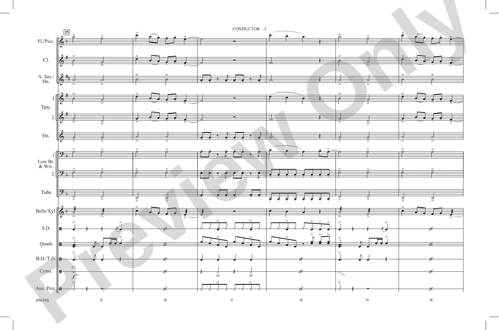 Save Your Tears: Marching Band Conductor Score & Parts
