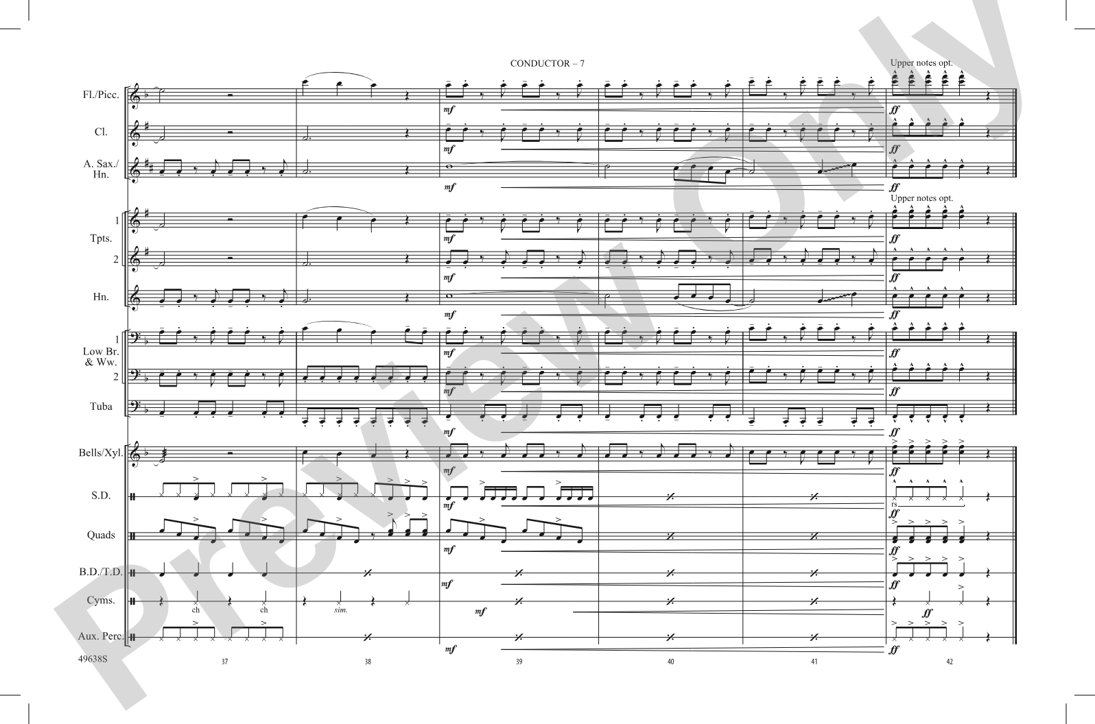 Save Your Tears: Marching Band Conductor Score & Parts