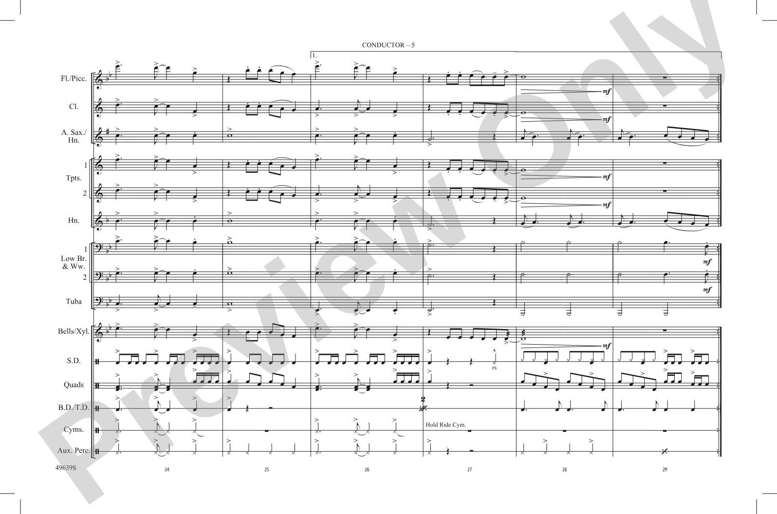 You Belong with Me: Marching Band Conductor Score & Parts