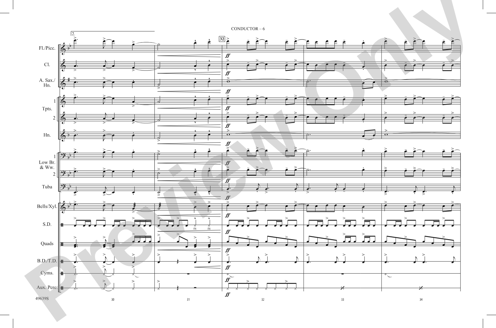 You Belong with Me: Marching Band Conductor Score & Parts