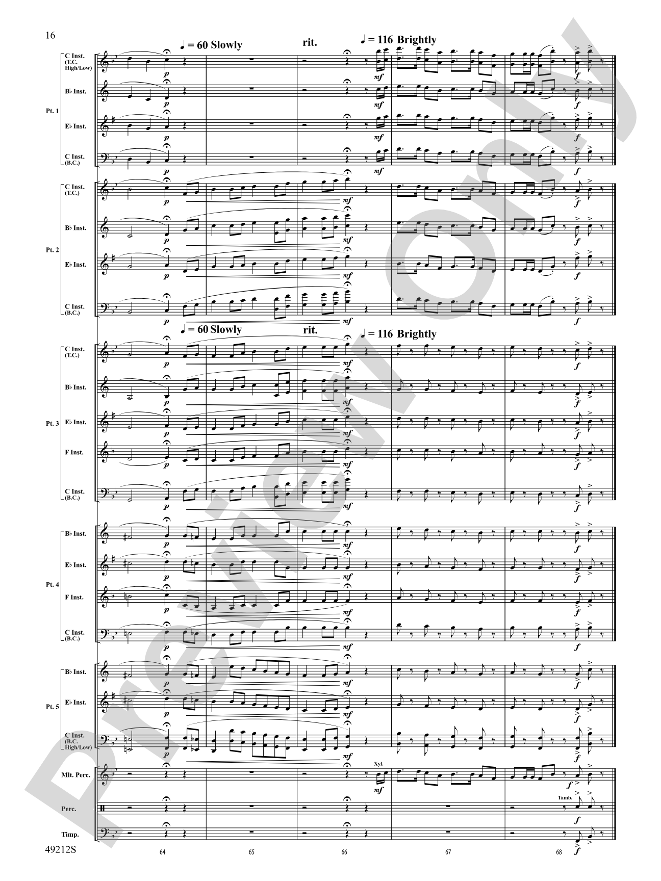 Cumberland Cross: Flexible Band/String Ensemble Score & Parts
