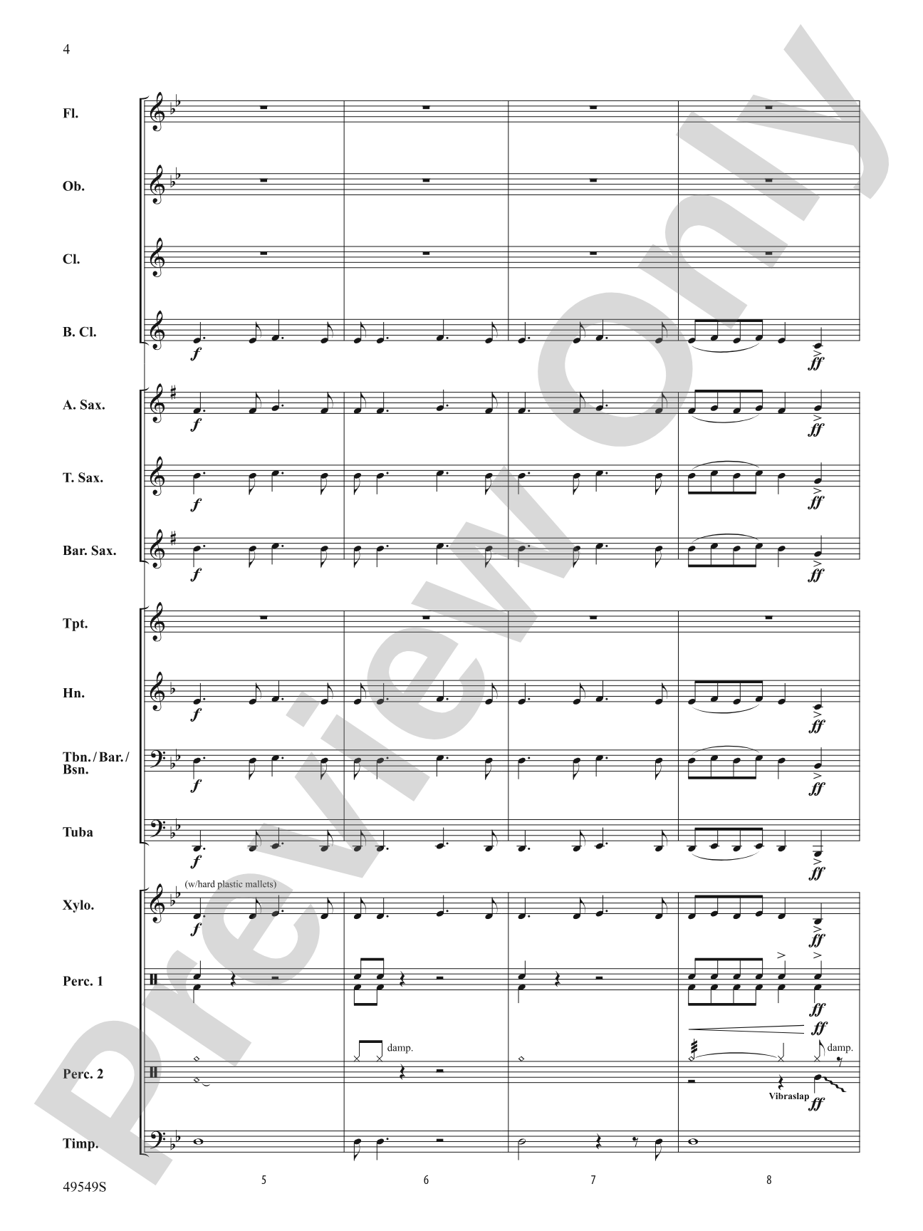 The Dreaded Devious Diabolical Dotted Dragon: Concert Band Conductor Score & Parts