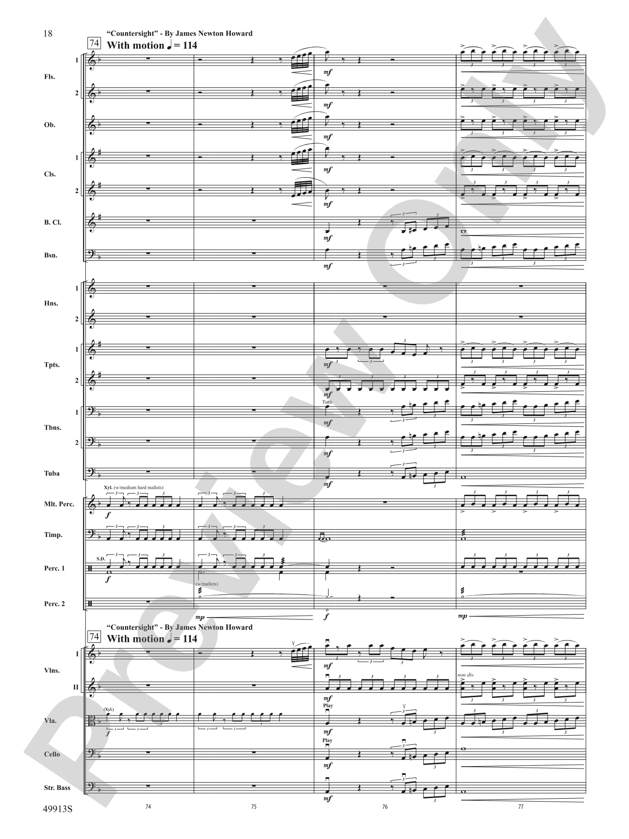 Fantastic Beasts: The Secrets of Dumbledore: Full Orchestra Conductor Score & Parts