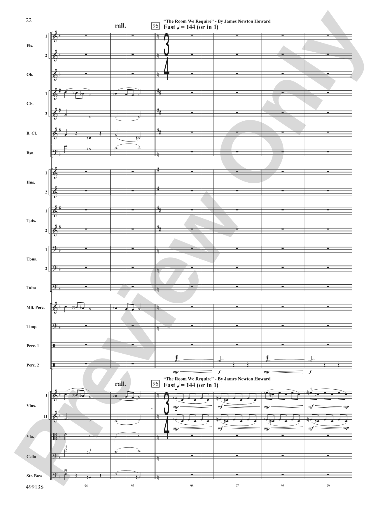 Fantastic Beasts: The Secrets of Dumbledore: Full Orchestra Conductor Score & Parts