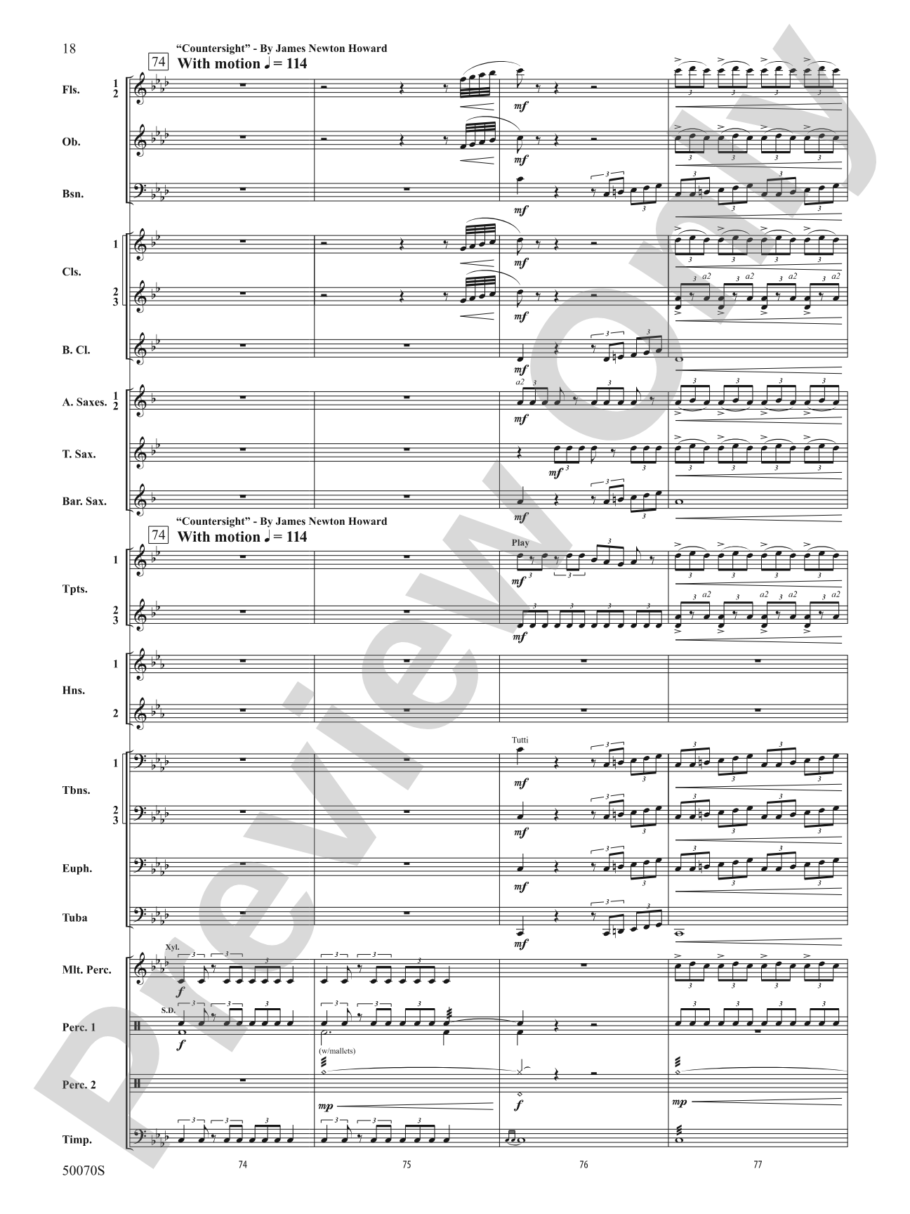 Fantastic Beasts: The Secrets of Dumbledore: Concert Band Conductor Score & Parts