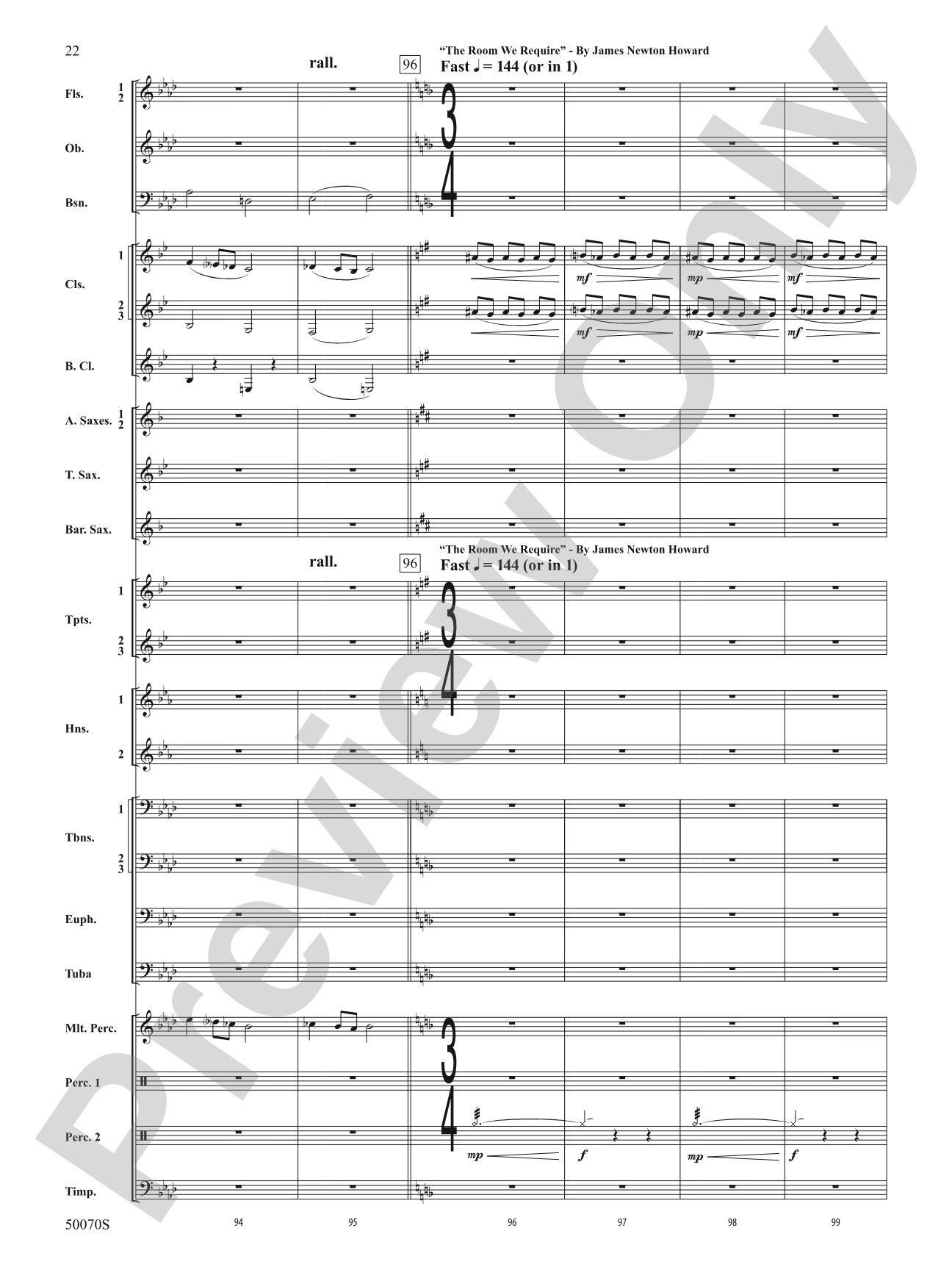 Fantastic Beasts: The Secrets of Dumbledore: Concert Band Conductor Score & Parts