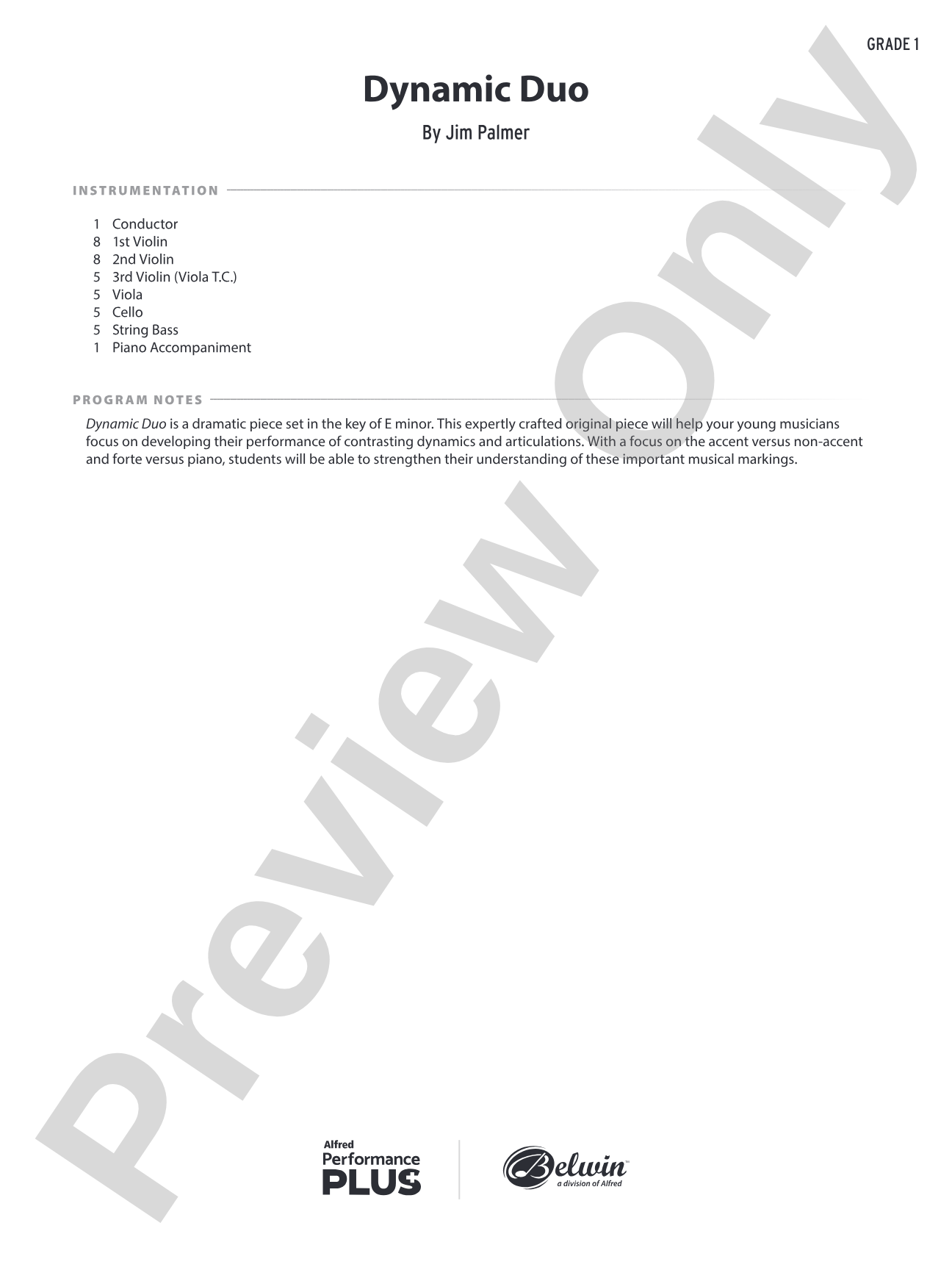 Dynamic Duo: String Orchestra Conductor Score & Parts