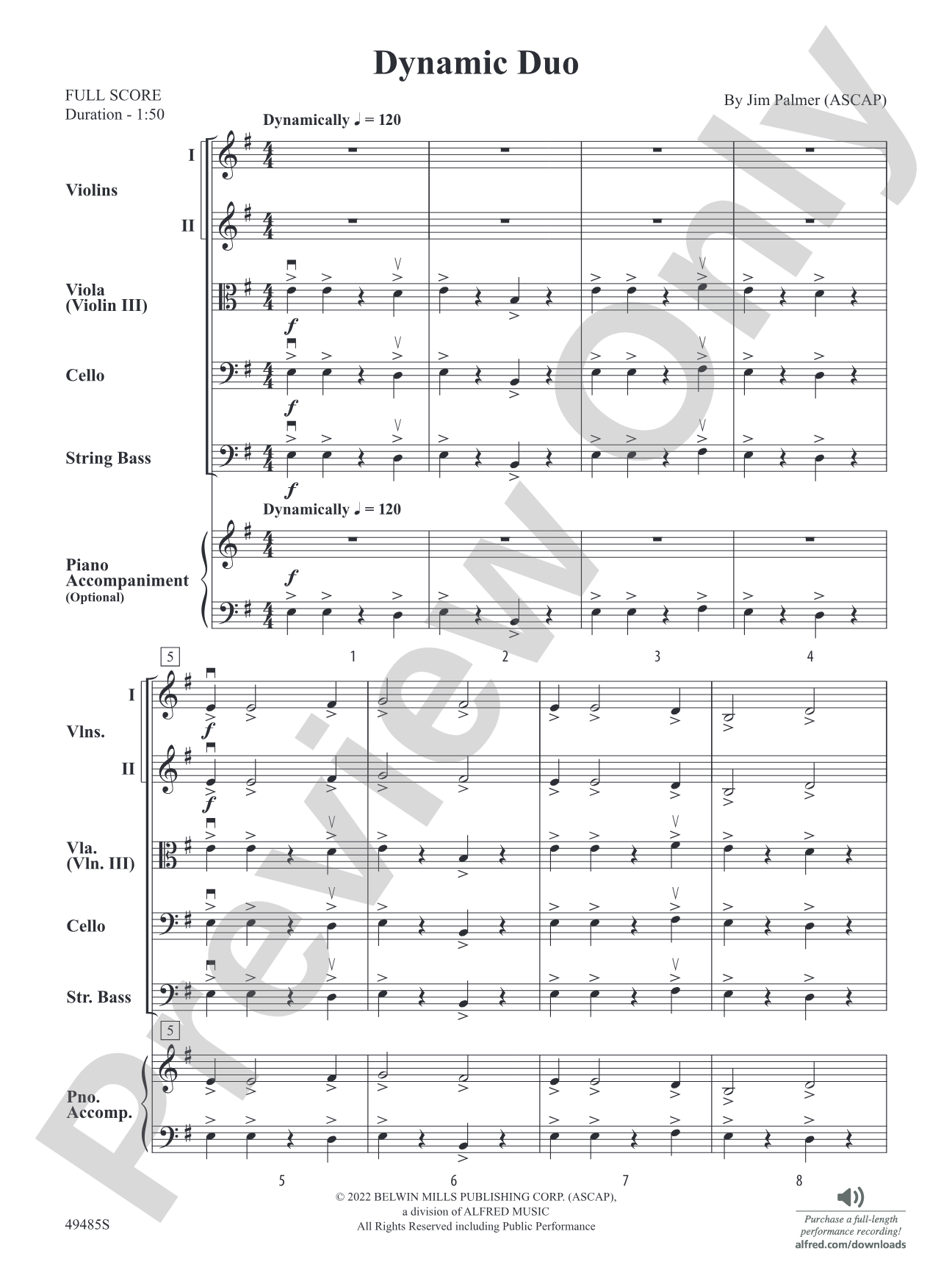 Dynamic Duo: String Orchestra Conductor Score & Parts