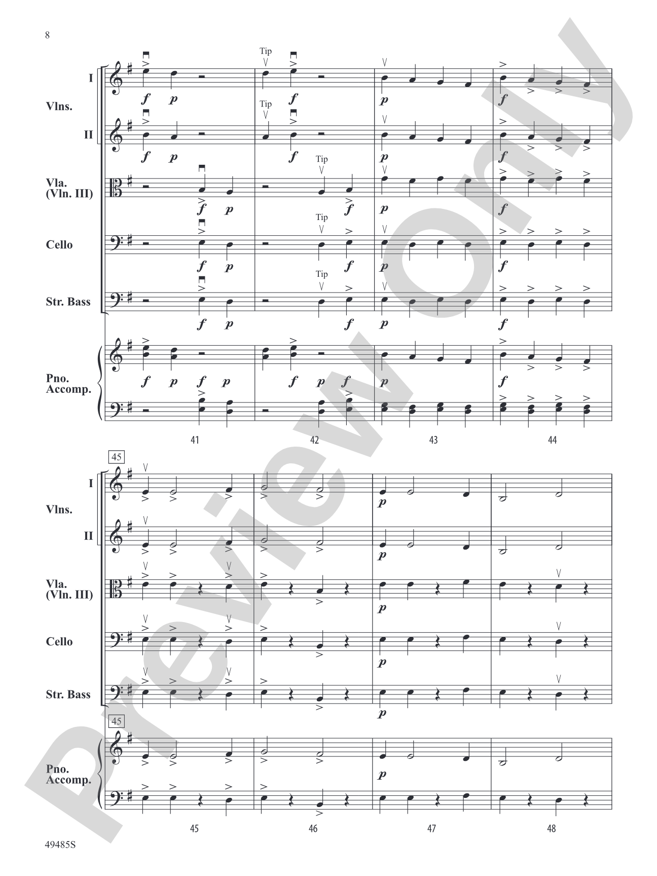 Dynamic Duo: String Orchestra Conductor Score & Parts