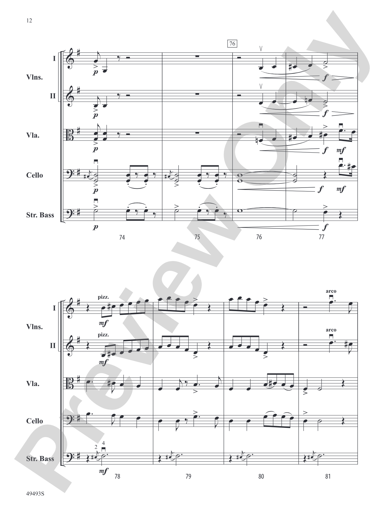 Hiawatha's Wedding Feast: String Orchestra Conductor Score & Parts
