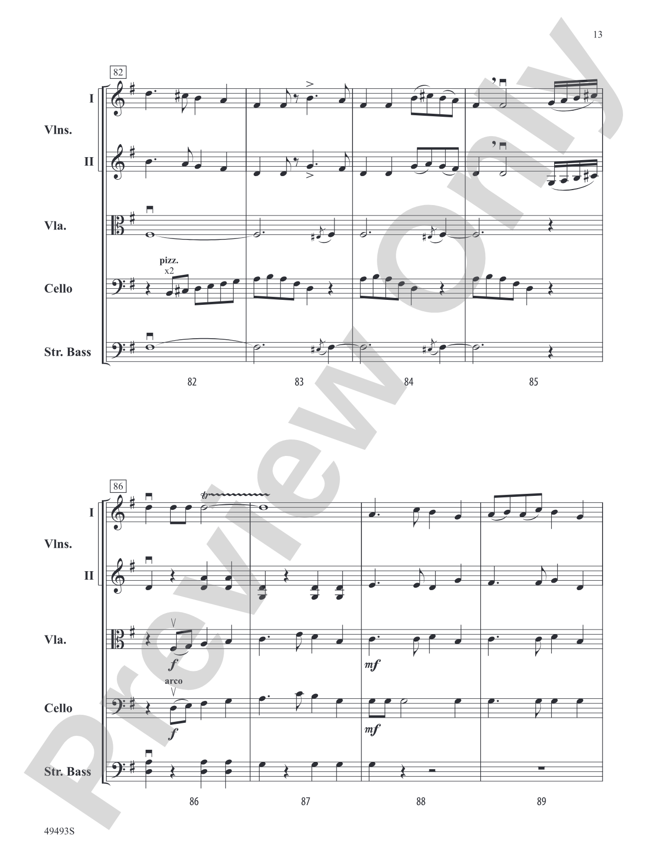 Hiawatha's Wedding Feast: String Orchestra Conductor Score & Parts