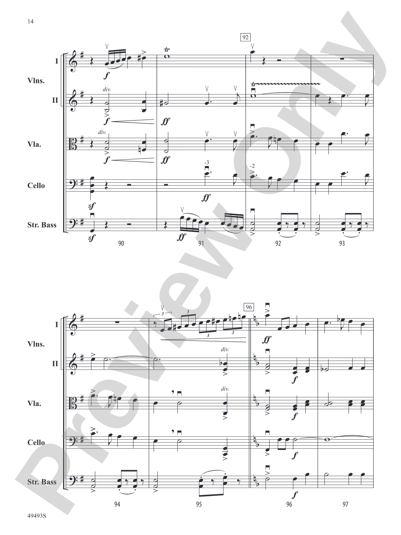 Hiawatha's Wedding Feast: String Orchestra Conductor Score & Parts