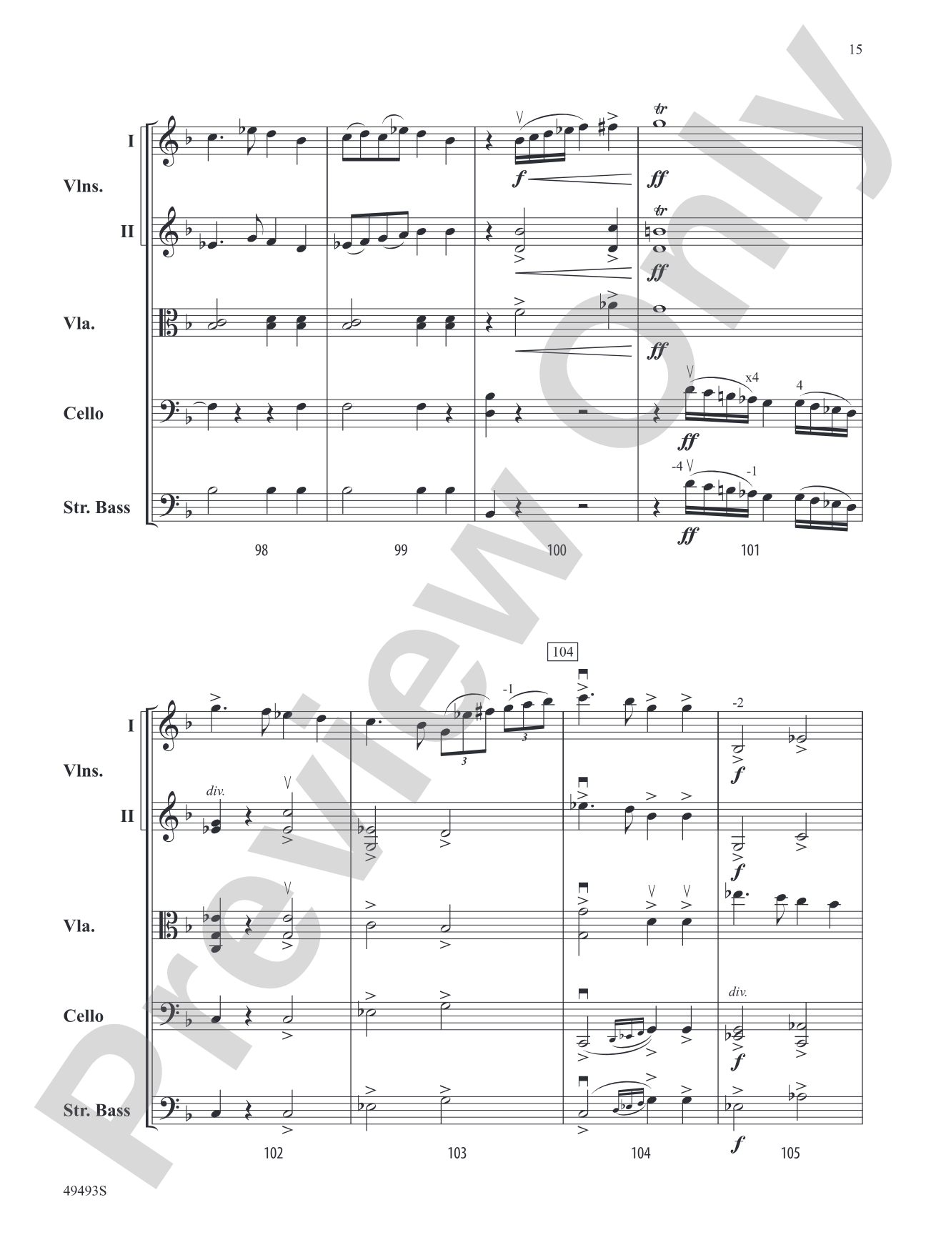 Hiawatha's Wedding Feast: String Orchestra Conductor Score & Parts