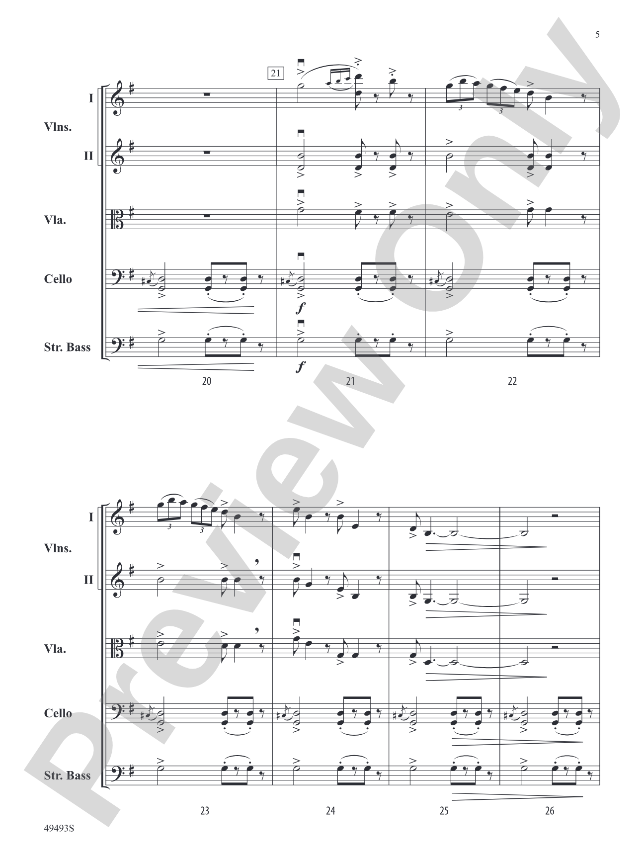 Hiawatha's Wedding Feast: String Orchestra Conductor Score & Parts