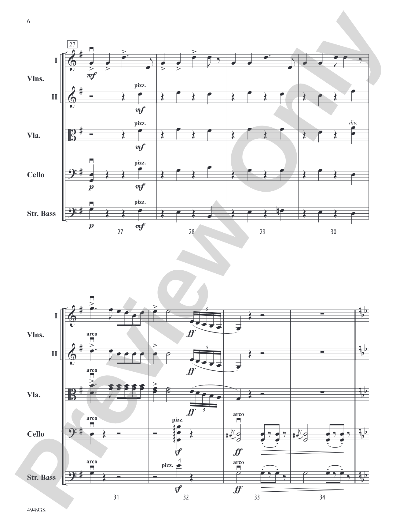 Hiawatha's Wedding Feast: String Orchestra Conductor Score & Parts