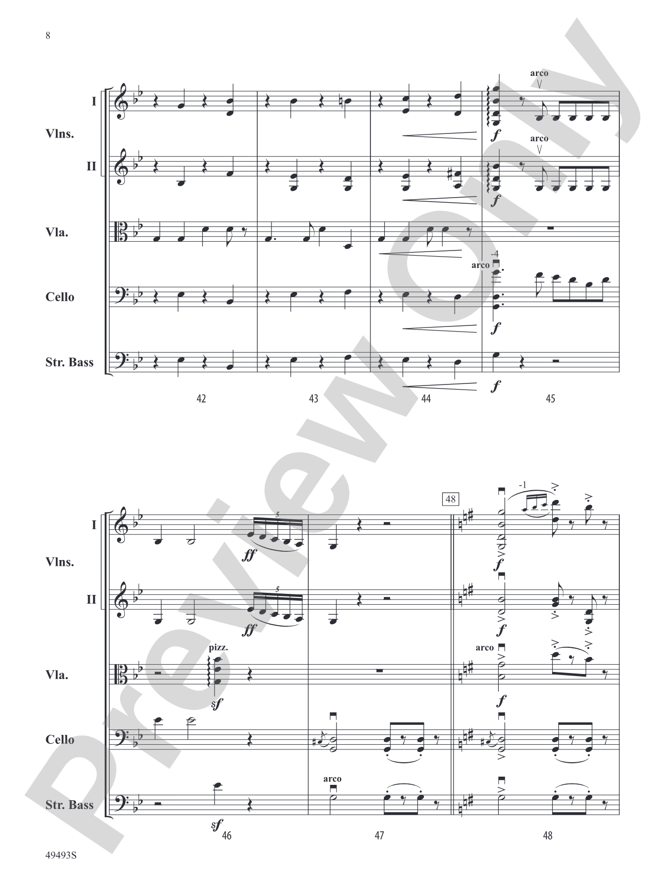 Hiawatha's Wedding Feast: String Orchestra Conductor Score & Parts