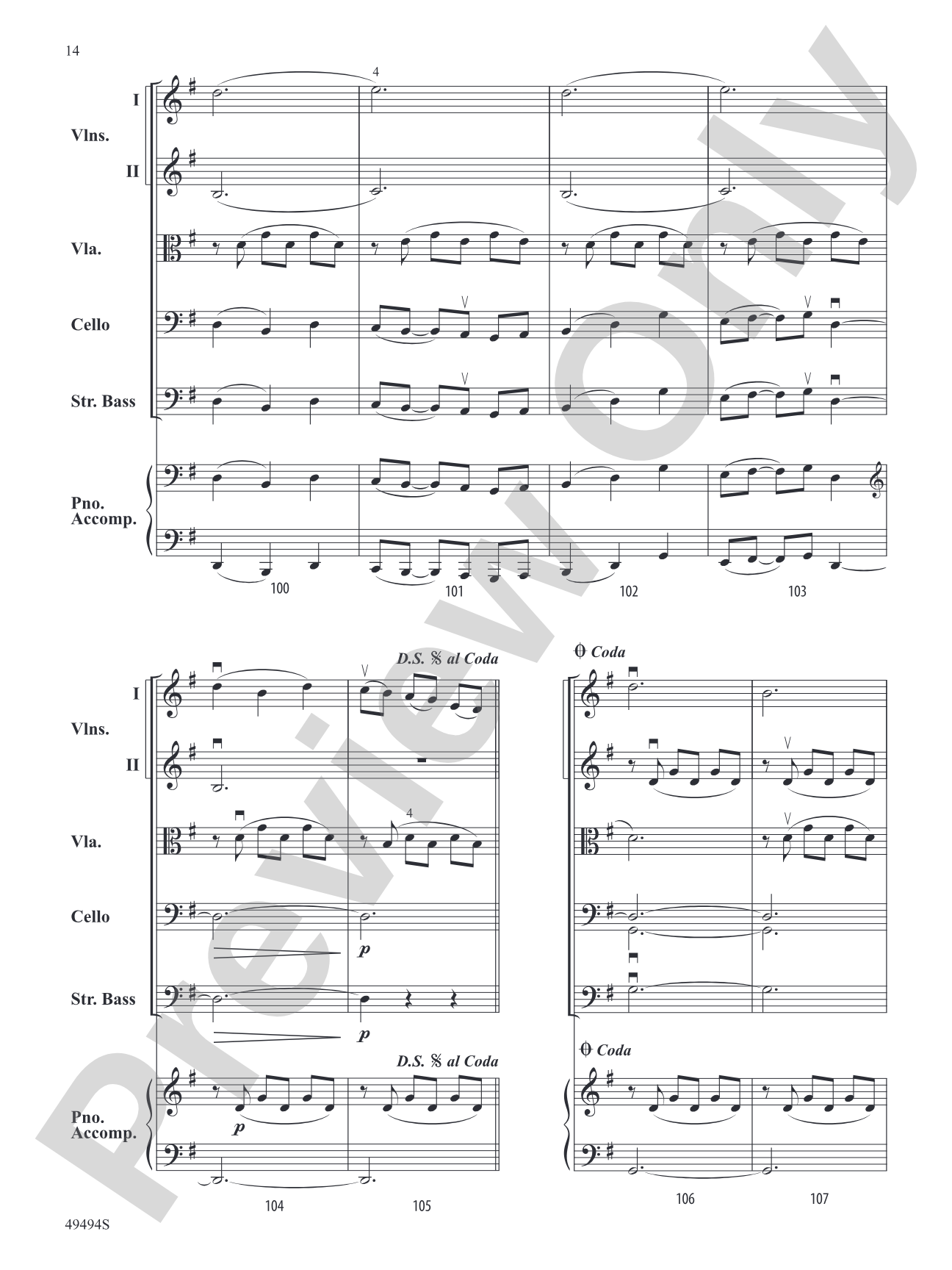 Chanson and Nocturne: String Orchestra Conductor Score & Parts