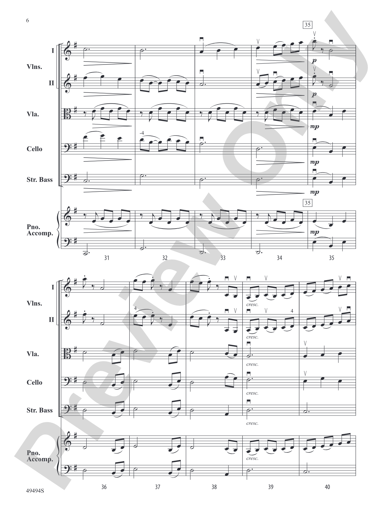 Chanson and Nocturne: String Orchestra Conductor Score & Parts