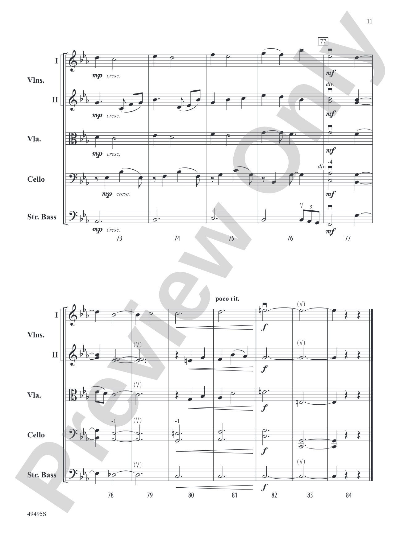 Mare Orientale: String Orchestra Conductor Score & Parts