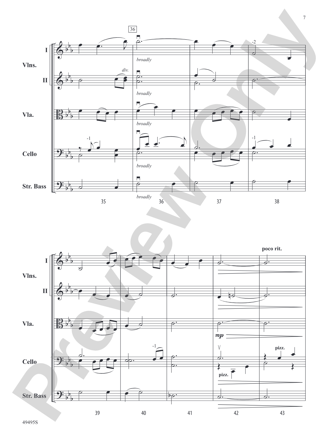 Mare Orientale: String Orchestra Conductor Score & Parts