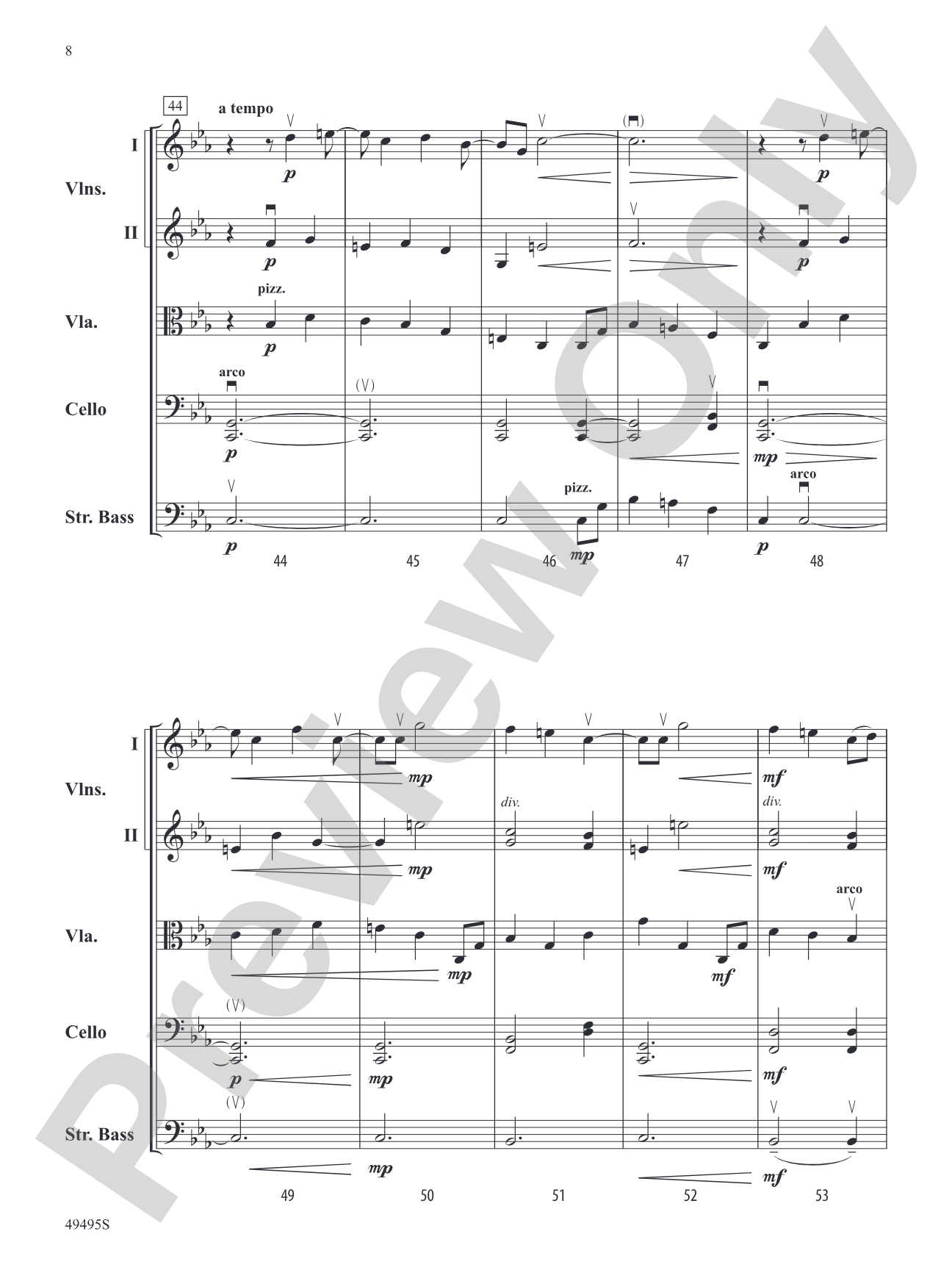 Mare Orientale: String Orchestra Conductor Score & Parts
