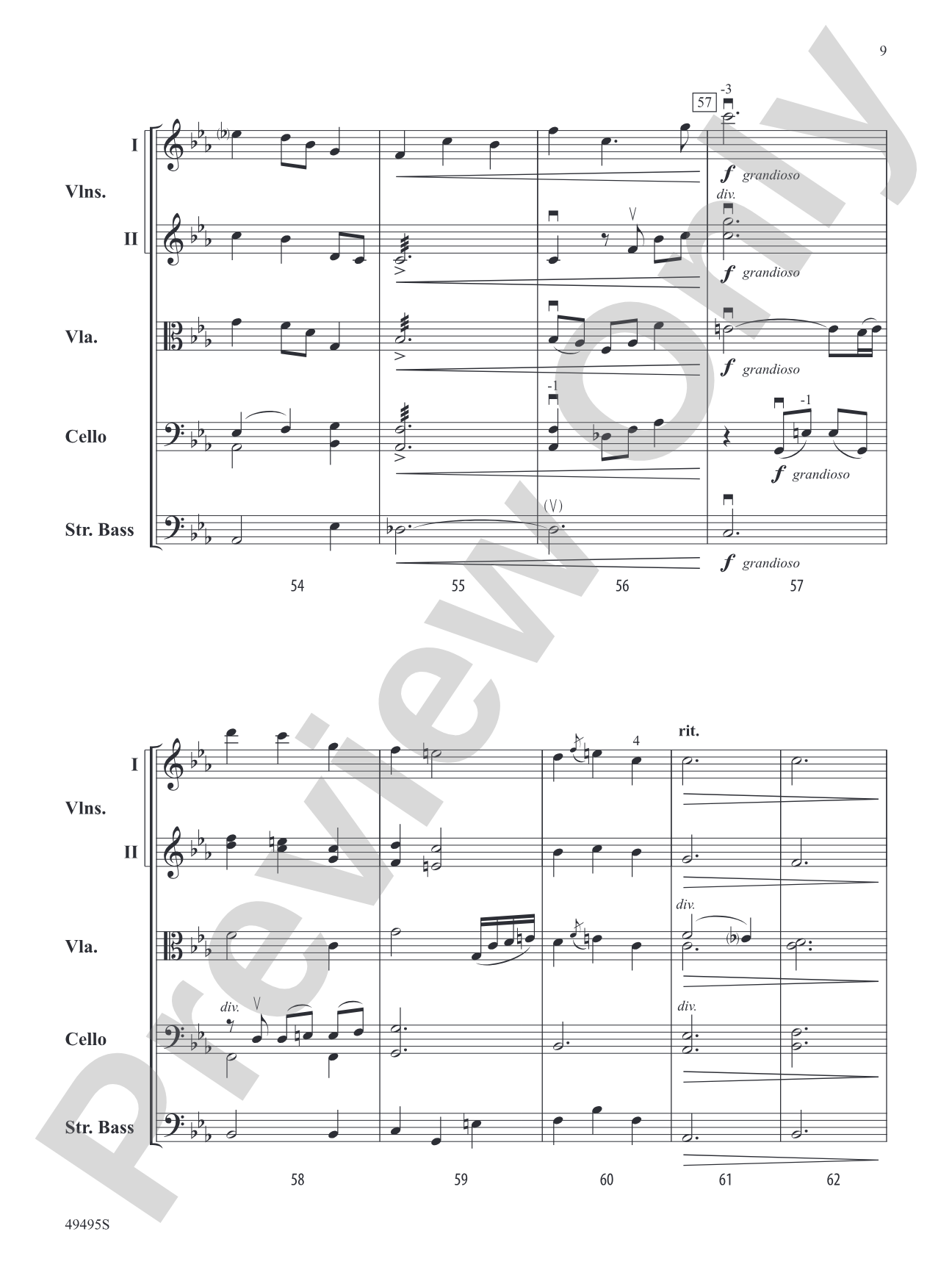 Mare Orientale: String Orchestra Conductor Score & Parts