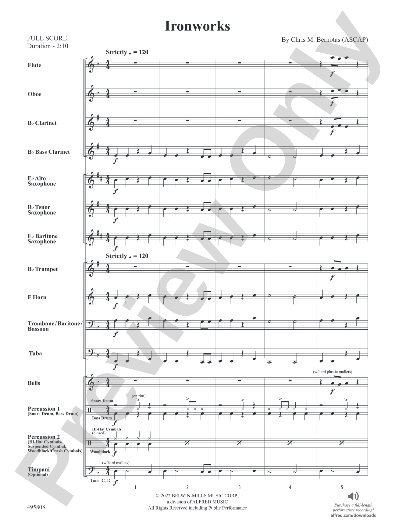 Ironworks: Concert Band Conductor Score & Parts