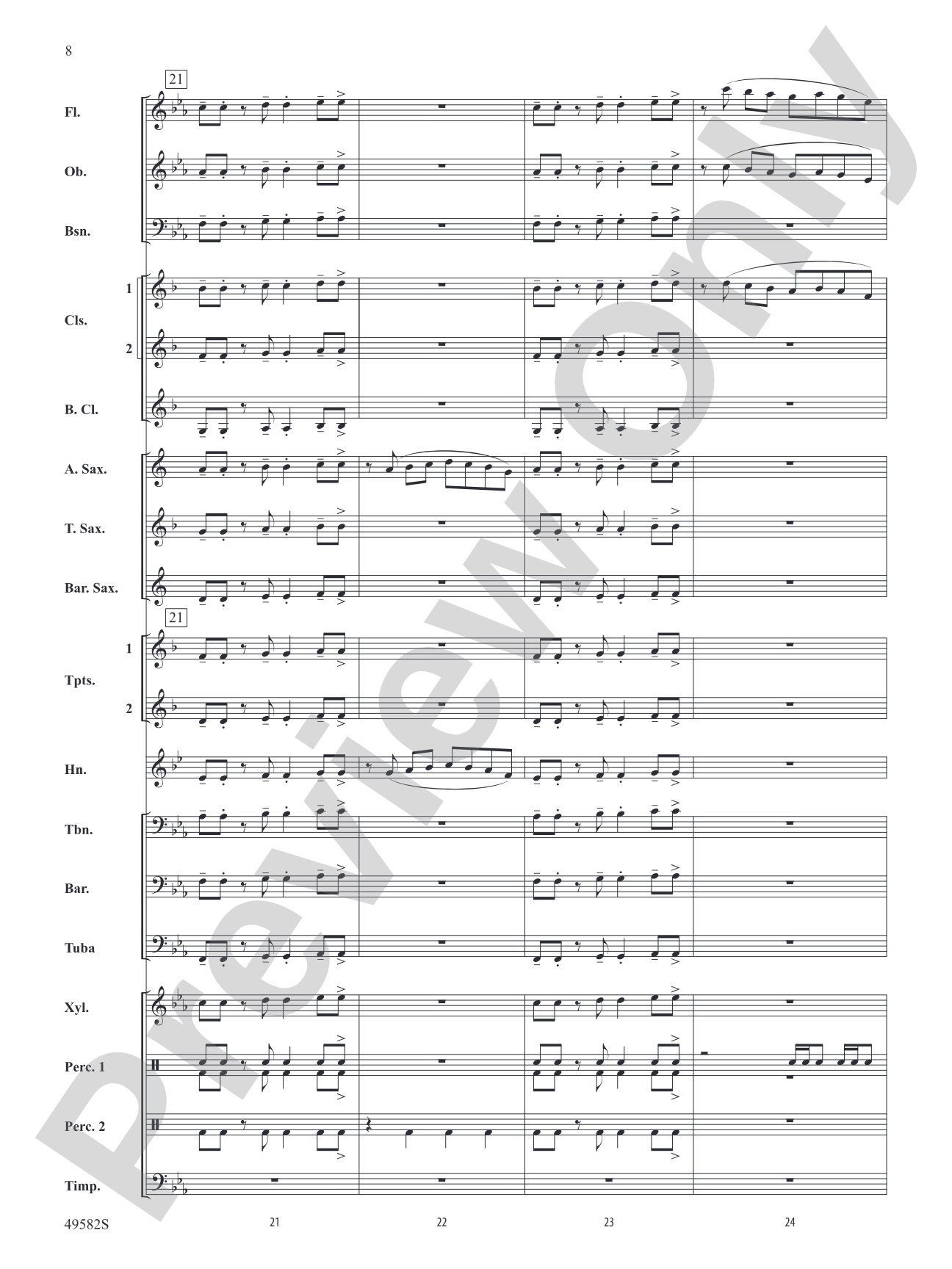 Whiplash: Concert Band Conductor Score & Parts