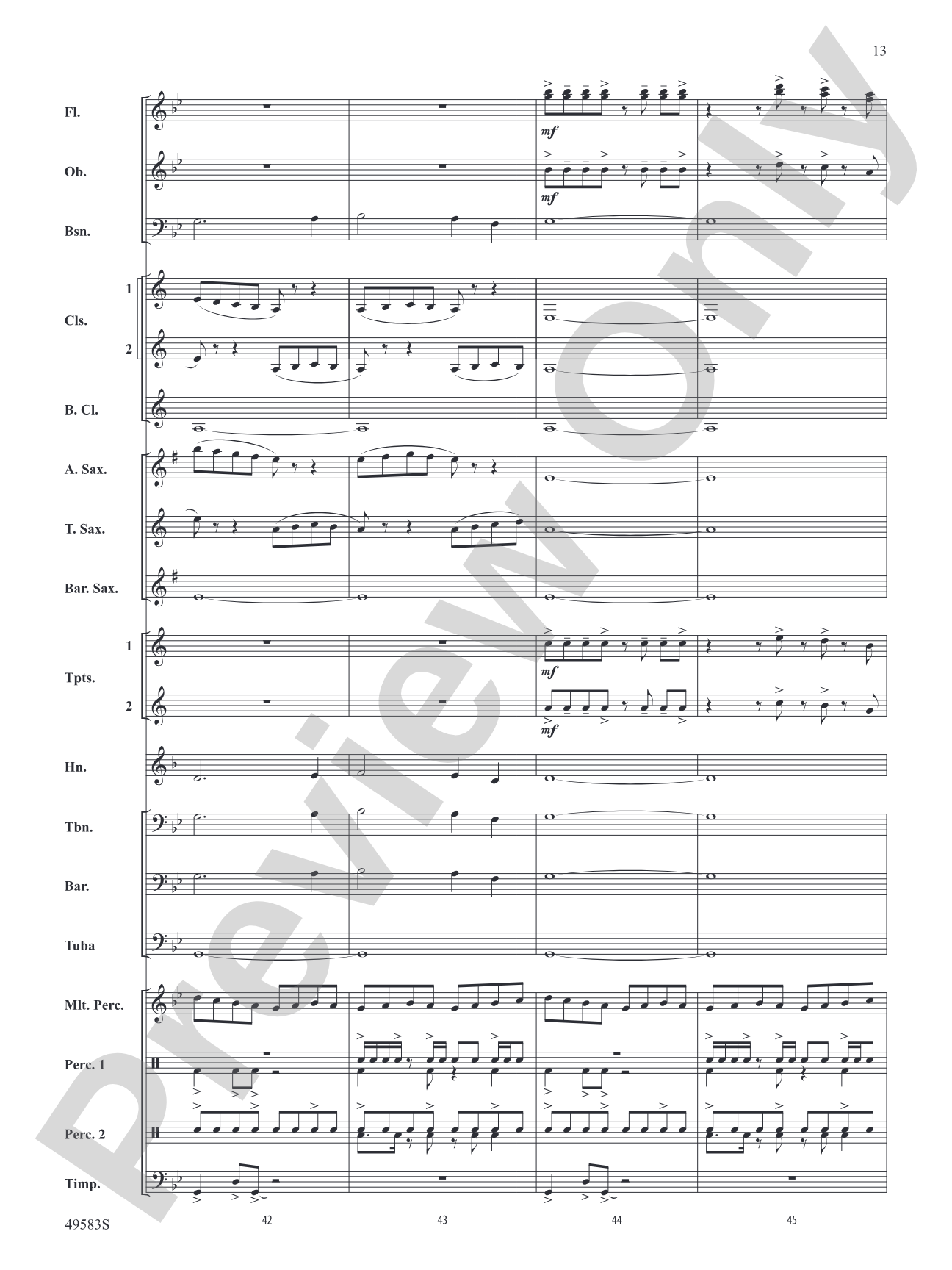 La Furia: Concert Band Conductor Score & Parts