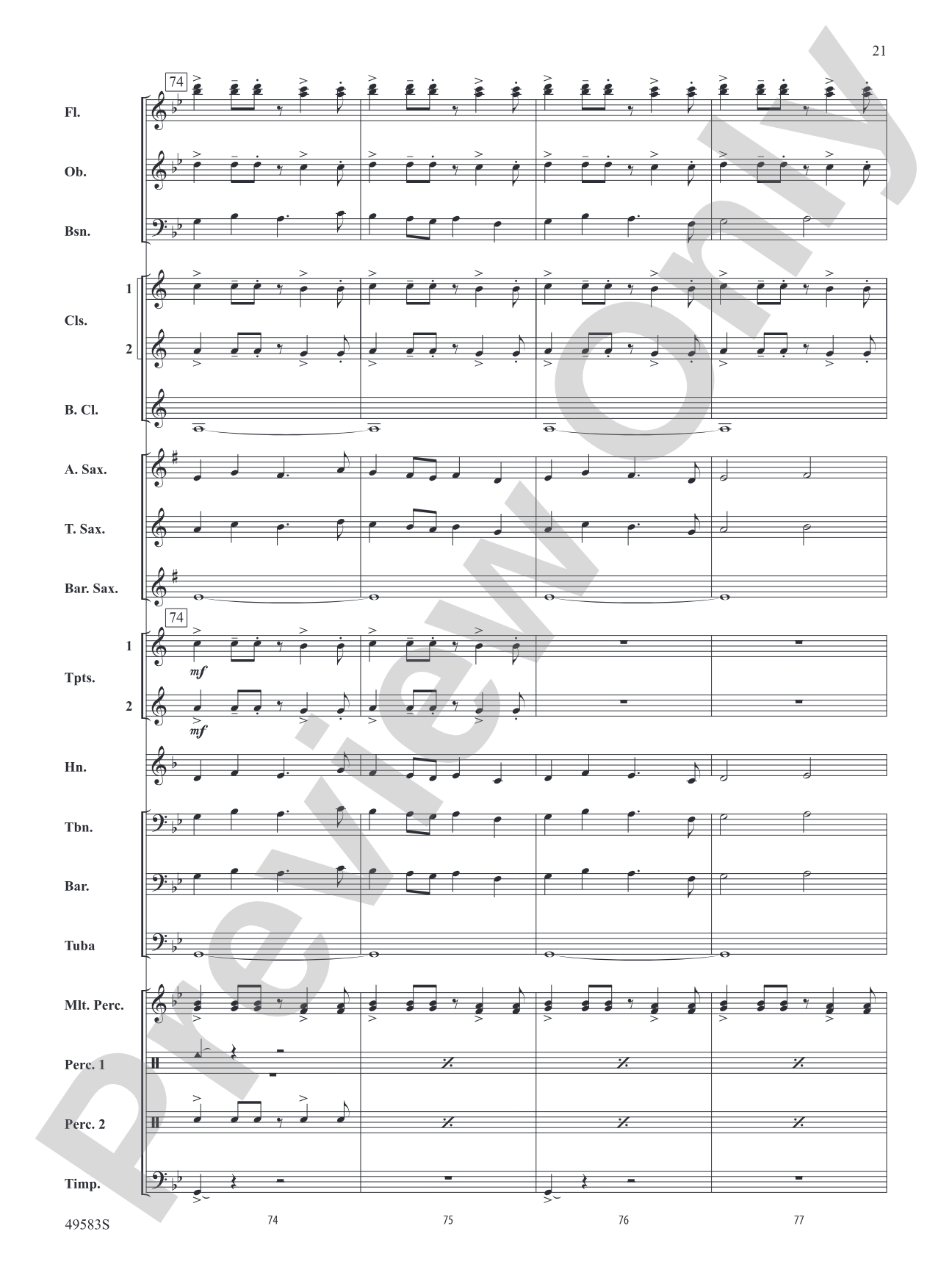 La Furia: Concert Band Conductor Score & Parts