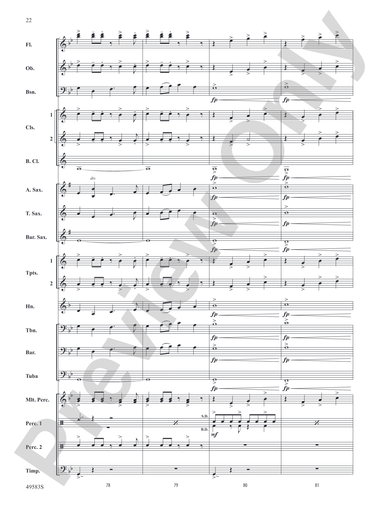 La Furia: Concert Band Conductor Score & Parts