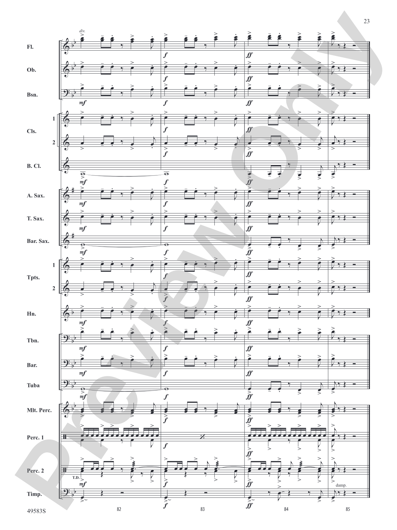 La Furia: Concert Band Conductor Score & Parts