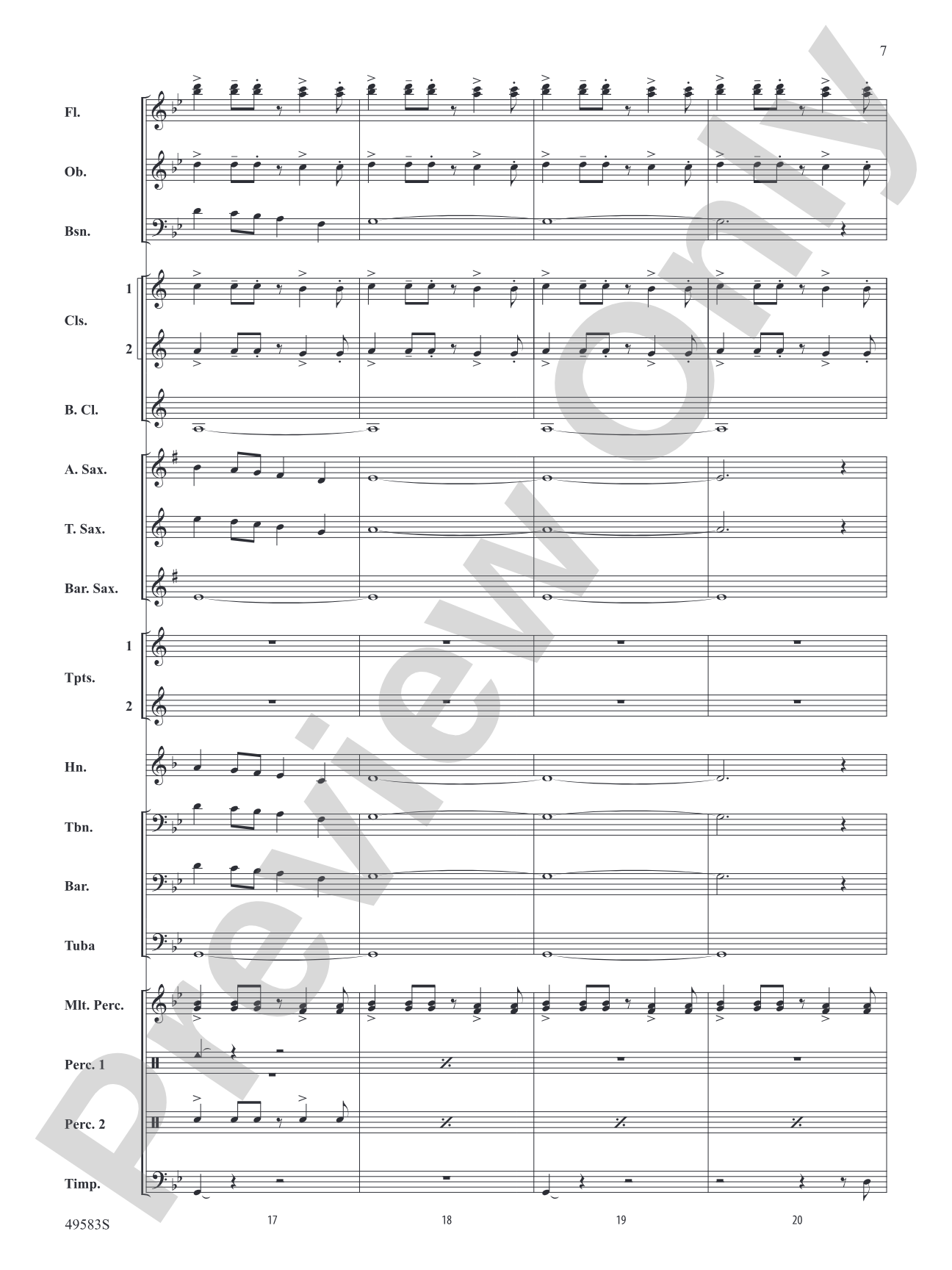 La Furia: Concert Band Conductor Score & Parts